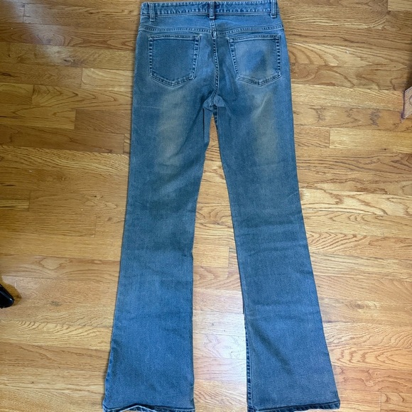 Juno Mid Rise Flare Jeans with Natural Fading - Picture 2 of 4
